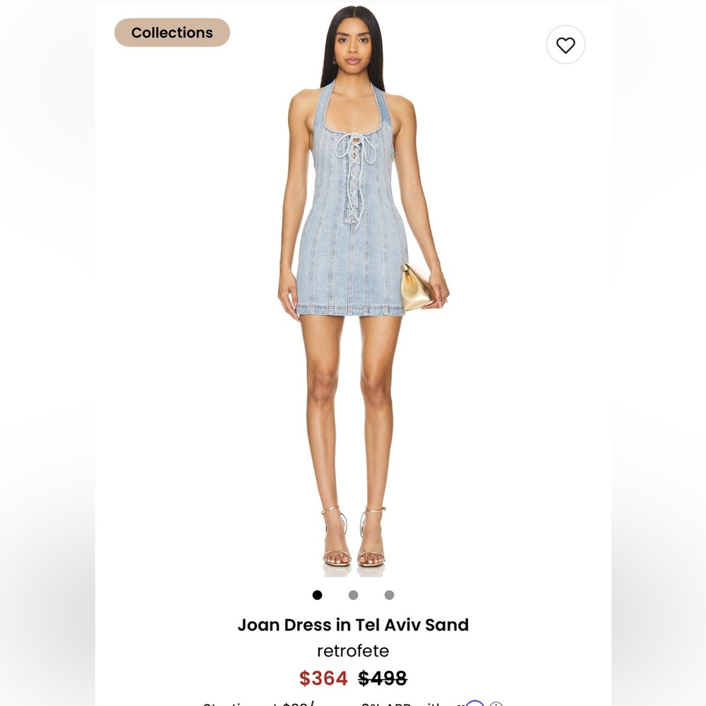 Retrofete Light Blue Denim Mini Dress
